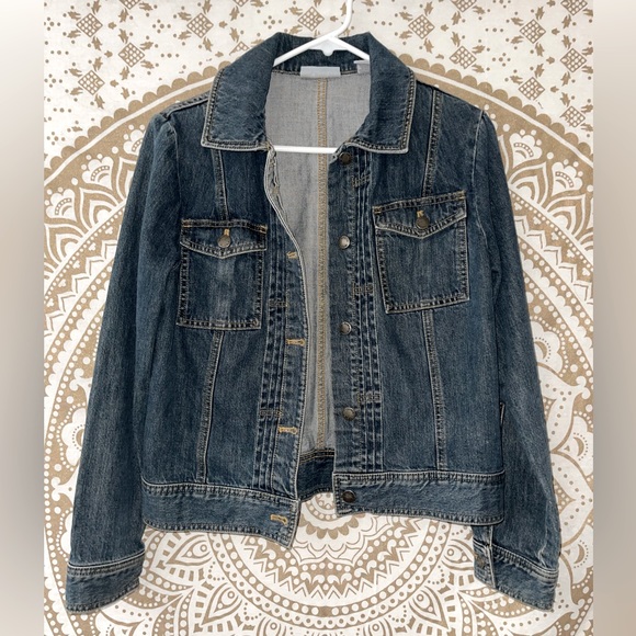 ✨HP✨ JEAN JACKET LADIES BUTTON-UP WITH POCKETS BY “VALERIE STEVENS”, SIZE SMALL - Picture 5 of 8